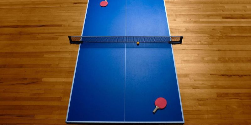 Mặt bàn tiêu chuẩn đúng luật chơi bóng bàn có hình dạng như ảnh